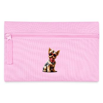 Yorkie with heart sunglasses - Pencil Case - pink - Front