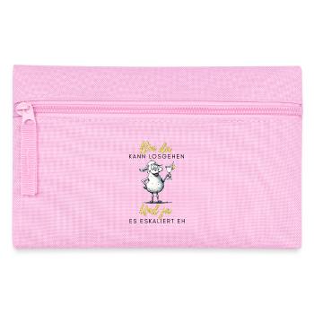 Bin da Und ja Partyschaf - Federtasche - Rosa - Vorne