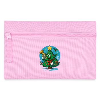 Arbre de Noël joyeux jouant de la trompette Design - Trousse - rose - Devant