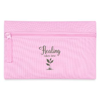 Healing takes time Mindfulness Patience - Pencil Case - pink - Front