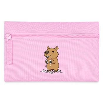 Capybara frisst Hausaufgaben - Federtasche - Rosa - Vorne