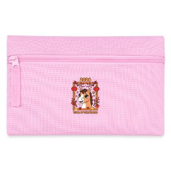 Year of the Horse 2026 – Chinese New Year for K - Pencil Case - pink - Front