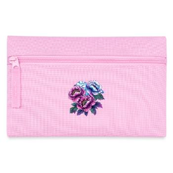 Neon-Pfingstrosen: Blumenstrauß - Federtasche - Rosa - Vorne