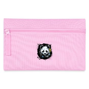 Panda Tinten-Splatter Kunst - Federtasche - Rosa - Vorne