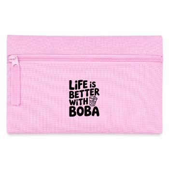 Das Leben ist besser mit Boba - Federtasche - Rosa - Vorne