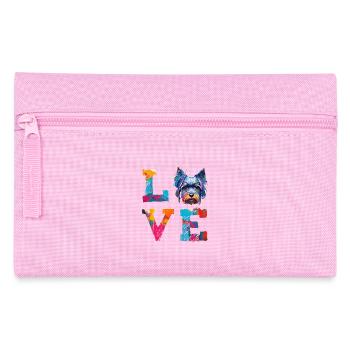 L’art coloré du Yorkshire Terrier Yorkshire Love - Trousse - rose - Devant