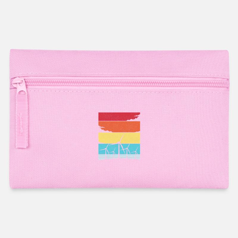 Windenergie Windkraft Windrad - Federtasche - Rosa
