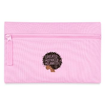 Gebildete, motivierte, melanierte Afro-Frau - Federtasche - Rosa - Vorne