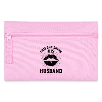 This guy loves his husband - Pencil Case - pink - Front