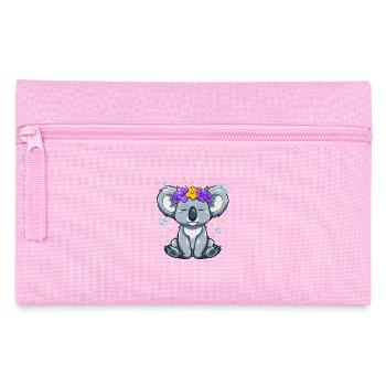 Koala mit Blumenkranz im Zen-Stil - Federtasche - Rosa - Vorne
