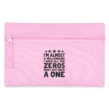 Presque millionnaire disant que j’ai tous les zéros - Trousse - rose - Devant