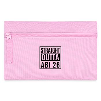 Straight outta Abi 2026 - Abitur - Geschenk - Federtasche - Rosa - Vorne