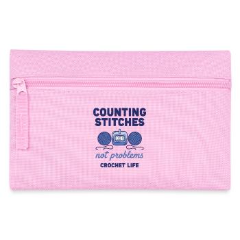 Compter les mailles : pas de problèmes, durée de vie du crochet - Trousse - rose - Devant