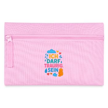 Ich darf traurig sein – Selbstfürsorge Achtsamkeit - Federtasche - Rosa - Vorne