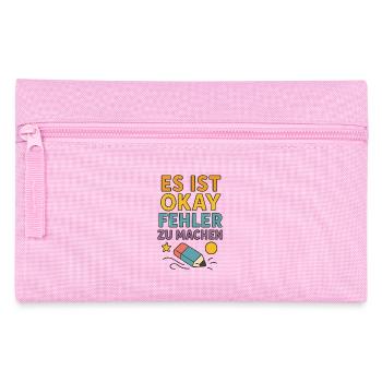 Es ist okay Fehler zu machen | Motivation - Federtasche - Rosa - Vorne