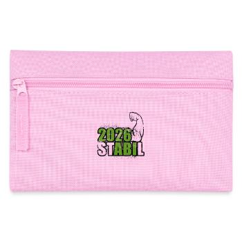 Stabil Abi 2026 - Bizeps - Abitur - Spruch - Federtasche - Rosa - Vorne