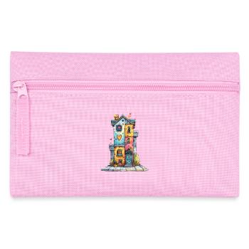 Maison du Cœur en aquarelle - Trousse - rose - Devant