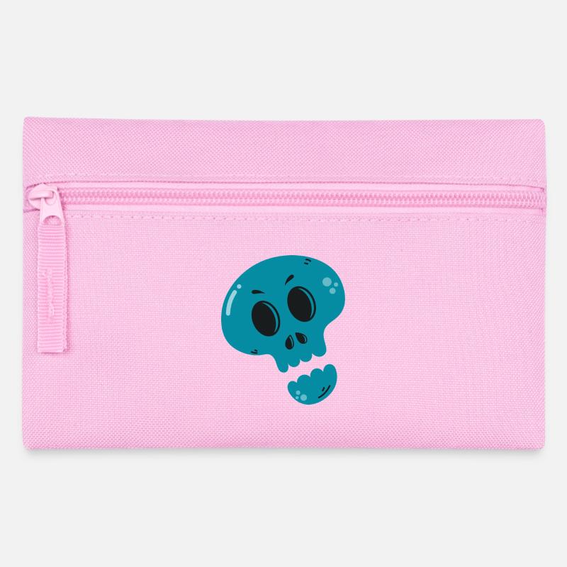 Melted Blue Skull - Pencil Case - pink