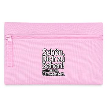 Schön, Dich zu sehen - Sorry, verwechselt. - Federtasche - Rosa - Vorne