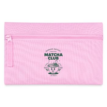 Club de matcha du matin Il suffit de le fouetter Thé matcha - Trousse - rose - Devant
