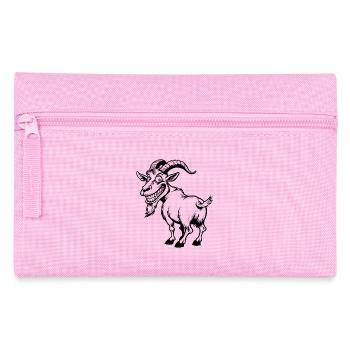 Goat mischievous black sketch - Pencil Case - pink - Front