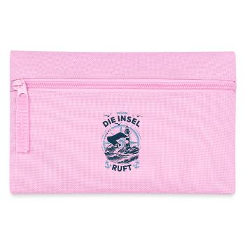 Borkum | When the Island Calls - Waves North Sea - Pencil Case - pink - Front
