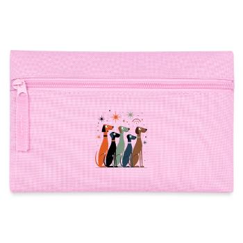 Atomic Age Retro Hunde 50er 60er Mid-Century - Federtasche - Rosa - Vorne