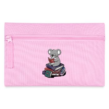 Bücherwurm, Koalabär, Lesebücher Kunst - Federtasche - Rosa - Vorne