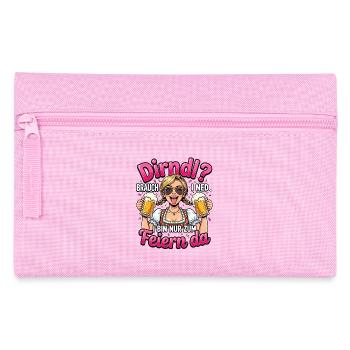 Trachtenshirt Damen Trachten T-Shirt Dirndl Ersatz - Federtasche - Rosa - Vorne