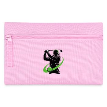 Golfer mit einem Golfschläger – ein dynamischer Schwung. - Federtasche - Rosa - Vorne