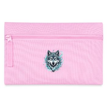 Loup de glace dans le Cercle de Cristal - Trousse - rose - Devant