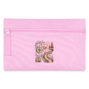 Vanlife Voyage Shirt Boussole Montagnes Nature - Trousse - rose - Devant