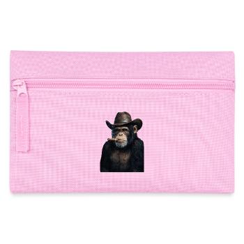 Chimpanzé avec chapeau de cow-boy et cigare - Trousse - rose - Devant