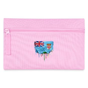 Fiji Dripping Flag - Pencil Case - pink - Front