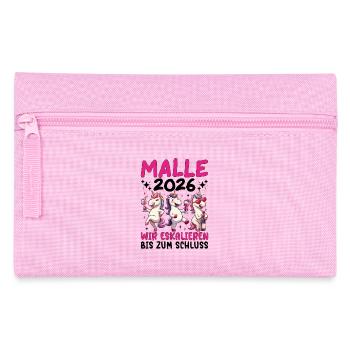 Malle 2026 We escalate until the end unicorn - Pencil Case - pink - Front