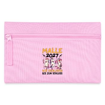 Malle 2027 Wir Eskalieren Einhorn Party Urlaub - Federtasche - Rosa - Vorne