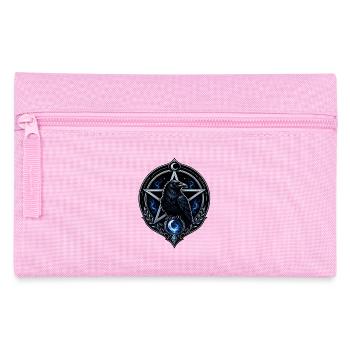 Mystic Raven Pentagram - Pencil Case - pink - Front