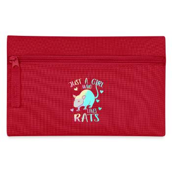 Pastellrattenliebhaber-Tee - Federtasche - Rot - Vorne