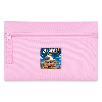  Zu Spät Reserviert Für Mich Möwe Am Strand - Federtasche - Rosa - Vorne