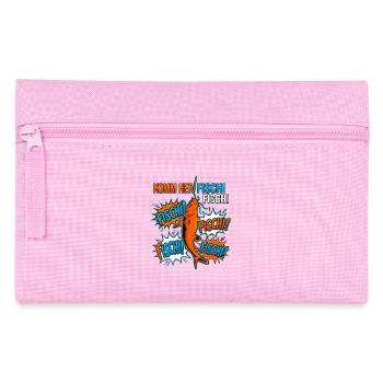 Komm her Fischi Lustiges Wels Angeln Comic - Federtasche - Rosa - Vorne