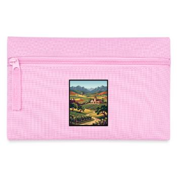 Vineyard Vista in Tuscan Hills - Pencil Case - pink - Front
