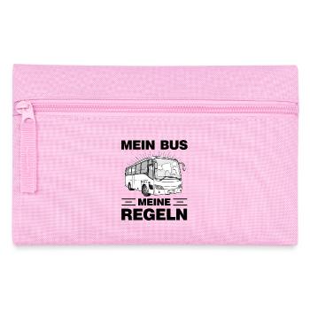 Mein Bus meine Regeln lustige Busfahrer Sprüche - Federtasche - Rosa - Vorne