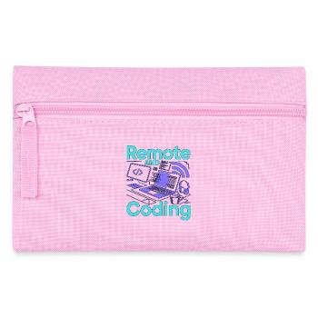 Remote Developer Remote And Coding Web Programmer - Pencil Case - pink - Front