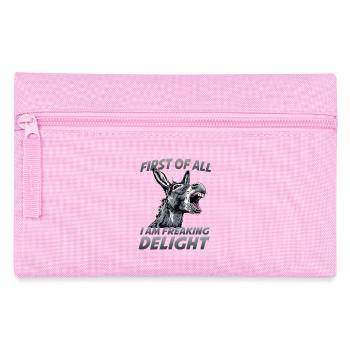 Hausesel Grauesel Eselfreund Bauernhof Design - Federtasche - Rosa - Vorne