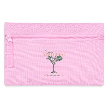 Voyage de vacances entre filles à la plage de vacances en Grèce à Santorin. - Trousse - rose - Devant