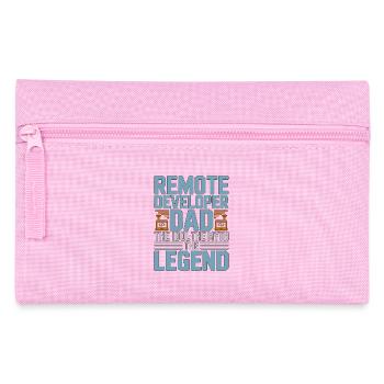 Remote Developer Dad The Idol The Web Developer - Federtasche - Rosa - Vorne