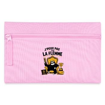 J’Peux Pas J’Ai La Flemme Royale - Trousse - rose - Devant
