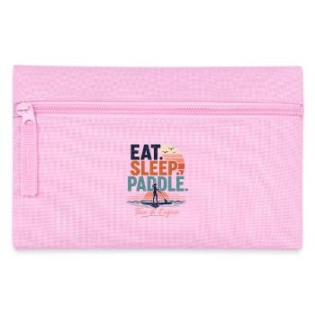 Eat Sleep Paddle SUP Shirt - Federtasche - Rosa - Vorne