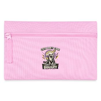 Les chats ne se soucient pas de votre chat binaire LGBTQ - Trousse - rose - Devant