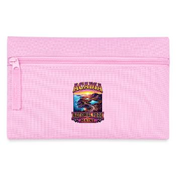Acadia National Park Coastal Trail at Sunset - Pencil Case - pink - Front